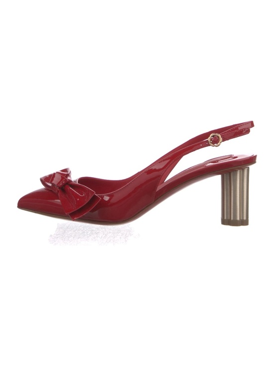 Salvatore Ferragamo Shoes - Salvatore Ferragamo Aulla 55 Slingback Pumps | Lipstick Red | Size 8C